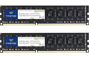 Timetec 16GB KIT(2x8GB) DDR3L / DDR3 1600MHz (DDR3L-1600) PC3L-12800 / PC3-12800 Non-ECC Unbuffered 1.35V/1.5V CL11 2Rx8 Dual Rank 240 Pin UDIMM Desktop PC Computer Memory RAM(SDRAM) Module Upgrade