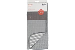 kela Vaisselle Tapis d'égouttage 50 x 38 cm RAPIDA, Égouttoir à vaisselle pour l'évier, tapis de rinçage gris