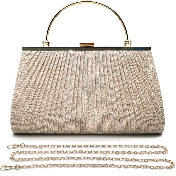 Clutch Schwarze Handtasche Kleine Handtasche Glitzer Glitzer