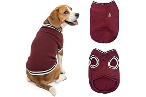 Fluffy Souls Dog Sweater for Winters Warm, Comfortable & Stylish Soft, Thick & Knitwear Perfect for Cold Weather Inner Fleece Lining for Small & Medium Dogs Easily Washable (Red, 4XL)