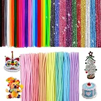 150 Fils Chenille Multicolores + Yeux Mobiles - Kit Créatif Pour Décorations Halloween, DIY