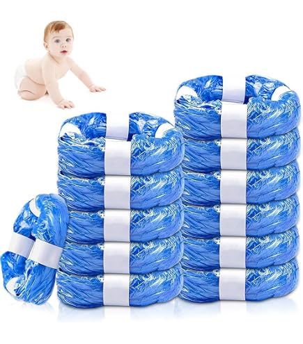 Aevcvok 15 Recharges Poubelle à Couches 4.5m - Sacs Anti-Odeurs Compatible Tommee Tippee, Angelcare, Genie Et Litter Locker