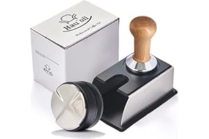 HAU'OLI HAU’OLI Kit Barista - Set Barista - Prensador de Cafe Acero Inoxidable - Tamper Cafe - Distribuidor Cafe - Barista Accesorios - Accesorios Cafetera - Tamper 51mm - Distribuidor Café 51mm - Tamper -