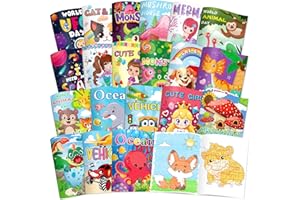 Elfew 20 Mini Libros de Actividades para Niños de 4 a 8 años, Libros para Colorear para Niños de 2 a 4 años, Regalos Cumpleaños Colegio, Detalles Cumpleaños