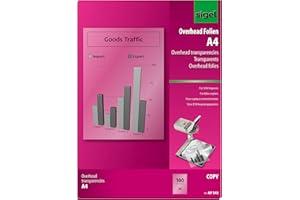 SIGEL Kf545 Lot de 100 Feuilles Transparents, pour Copieur Monochrome, A4