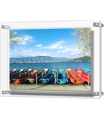 TUKA-i-AKUT Lot De 2 Cadres Acryliques Transparents A4 - Support Bureau Double Panneau Pour Documents, Photos Et Affiches