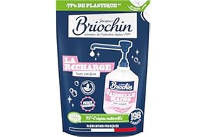 JACQUES BRIOCHIN - Recharge Liquide Vaisselle et Mains -Spécial Peaux Sensibles - Sans Parfum -Testé Dermatologiquement - 98% d'Ingrédients d'Origine Naturelle - Fabrication Française - 450ml