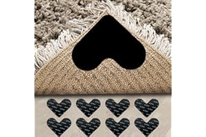 Antiscivolo per Tappeti, Alluring 8 Pezzi Adesivo Antiscivolos da Tappeto Gripper, Adesivo Antiscivolo Sottotappeto per tappeti Moquette lavabile e Riutilizzabile, Mantiene gli Angoli Piatti