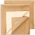 Cherilo Quick Dry Waterproof Protector Baby Dry Sheets, Small (50cm X 70cm)| Beige, Pack of 2