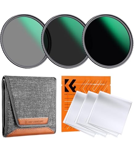 HAIDA Slim Neutralgraufilter-Set 43mm – ND8, ND64, ND1000 Inkl. Stack Cap & Lens Cap, Für Langzeitbelichtung