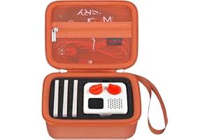 Elonbo Paquete portátil Yoto Mini - Reproductor portátil de Altavoces de Viaje Bluetooth para niños, Tapa de Reproductor de Audio y música para niños, Naranja+Interior Naranja