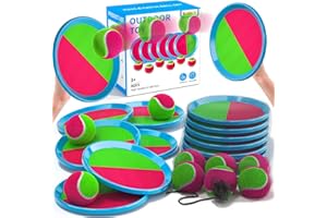 BENNOL Toss and Catch Ball Game Outdoor Toys for Kids Ages 3+, Ball Catch Games with 6 Paddles 6 Sticky Balls, Yard Games Beach Toys for Kids Adults…