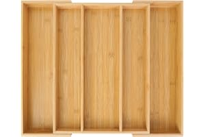 Utoplike Bambusowa Taca Na Sztućce, Rozszerzalne Organizery Do Szuflad, Przegroda Do Przybory Kuchenne, Noże W Kuchni, Sypialni, Salonie