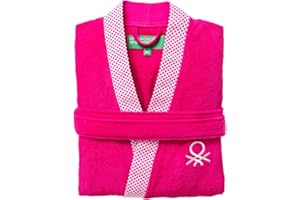 UNITED COLORS OF BENETTON Albornoz 380gsm 100% algodón con ribete jacquard Summer Benetton