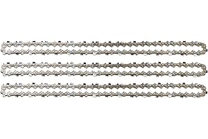 3 tallox Chaînes de tronçonneuses à gouges carrées 3/8" 1,6 mm 66 maillons longueur de guide-chaîne 45 cm compatible avec Stihl