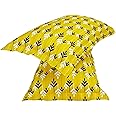Amazon Brand - Solimo Yellow Botanical Printed Pillow Cover, Brushed Cotton (Set of 2, Multicolored, 17" X 27")