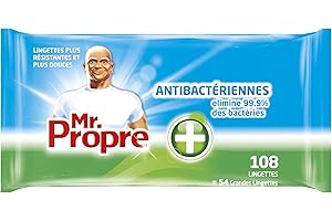 MR PROPRE Mr. Propre - Lingettes Nettoyantes Multi-Usages Antibactériennes x 108 - Lot de 3