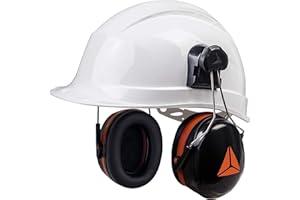 DELTAPLUS Delta Plus Magny Helmet 2 Black SNR 30 Hard Hat Clip On Ear Defenders Hearing Protector