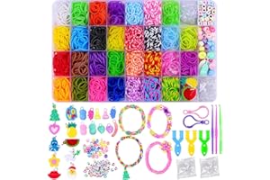 CGBOOM Loom Rubber Bands 2000+ Bracelet Making Kit for Girls, Soft And Strong Bands in 30 Colors with More Accessories,Christmas Gifts for Girls, Birthday Gifts for Girls Kids
