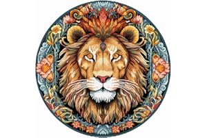 CUKOL CUKOL Cukol Löwe Kreuzstich Set Vorgedruckt, Tiere Stickvorlagen Stickbilder Vorgedruckt Kreuzstich Stickpackungen Stickpackung, Cross Stitch Embroidery Kit Stickset Sticken Set Erwachsene Anfänger 36x36 cm