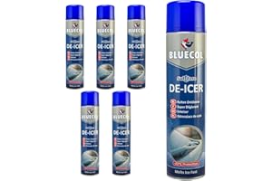 Bluecol BLD600 Sub Zero De-Icer Aerosol Fast Ice Melt 600ml x 6