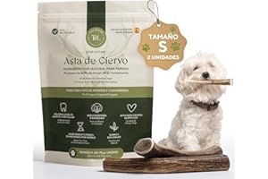 Tony & Lolas Asta de Ciervo para Perro - Mordedor Perro - Huesos para Perros - Juguetes para Perros - Dog Toys - Talla S - Ideal para Razas Pequeñas Entre 5 y 10kg - 2 Unidades