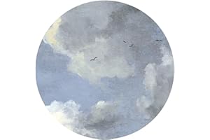 Komar D1-037 Dot - Papel pintado autoadhesivo para pared, diseño redondo, color azul y blanco