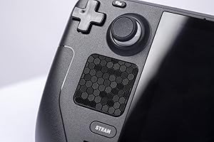 Touchpad Protector Steam Deck, Schutz Haut Textur Aufkleber für steamdeck Touch Trackpads, High End strukturierte Griff Haut Luck&Link(Waben-Schwarz, Trackpads)