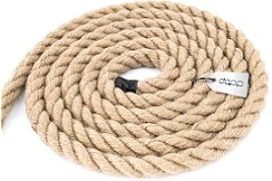 DQ-PP 10m JUTESEIL 6mm Naturfasern Absperrseil Jute Tauwerk gedreht Hanf Tau Seil Tauziehen Handlauf