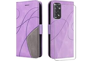 UKECASE Funda con Protector para Xiaomi Redmi Note 12S 4G / Redmi Note 11 / Redmi Note 11S 4G, Carcasa Libro de Premium Cuero PU Suave Tapa con Ranura para Tarjetas Color Púrpura