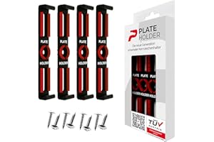 ‎PLATE HOLDER PLATEHOLDER® ORIGINAL - rahmenlose universal Kennzeichenhalter Nummernschildhalter - unsichtbar und wetterfest - Nummernschildhalterung für jedes Auto mit Straßenzulassung Tüv