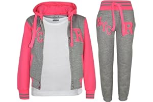 A2Z 4 Kids® Kinder Mädchen Jungen Baby Rosa Baseball Trainingsanzug Fox Jacke & Hose Sport Kapuzenpulli Hosen Jogginghose Alter 2-13 Jahre