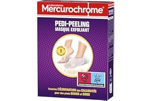 MERCUROCHROME - Masque Exfoliant Pedi-Peeling - Beauté des Pieds - Favorise l'Elimination des Callosités sur les Pieds - Efficace en 1 application - 1 Paire