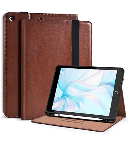 VAGHVEO Custodia Per iPad 10.2 9a Generazione /8a 2020 /7a 2019 Cover con Pencil Holder [Auto Svegliati/Sonno], Sottile e Leggera Protettiva Smart Case Morbido TPU Copertura Traslucida, Grigio Viola