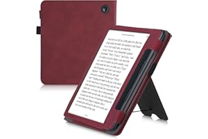 kwmobile Custodia Compatibile con Kobo Sage - Cover Chiusura Magnetica Autosleep con Leggio e Portatessere - rosso scuro