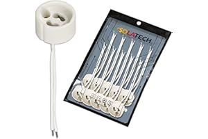 DEKOREX ISOLATECH 10pcs GU10 standard douilles en céramique LED lampes à économie d'énergie (max.250V/2A) lampes Accueil encastré plafond support cuisine salle de bains socle résistant à la chaleur