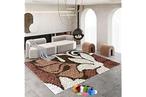 RxiBeFuw 61 x 87 cm Kit Tapis au Point Noué Latch Hook Kit Tapis avec Crochet à Loquet Bricolage Tapis Kit de Tapis de Crochet Création de Tapis et Canvas Crochet inachevé Tapis à Nouer Soi-Même