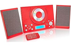 Grouptronics GTMC-101 MK2 CD Player Stereo Micro Compact HiFi with USB & MP3, AUX IN For Phone/Tablet, FM Radio, Clock Alarm, Desktop Stand or Wall Mountable & Remote Control