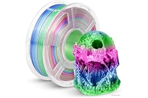 JAYO Silky Rainbow PLA+ filament 1,75 mm, tęczowy #16, 1,1 kg/szpula (2,43 lbs), zmieniający się gradient, błyszczący, dokładność pomiaru +/- 0,02 mm, wielokolorowy filament PLA Plus do drukarki 3D