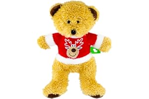 SCARLAROO.COM Scarlaroo Christmas Dog Toys - Christmas Jumper Teddy Bear Plush Toy for Dogs – Soft Fur, Squeaky Belly & Festive Jumper - Christmas Dog Toy Presents for Small Dogs and Puppies