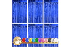 DAITY Lametta Vorhänge 6pcs Glitzervorhang, 6pcs Glitzervorhang Fringe, Folienfransen Vorhang 1m x 2m für Geburtstage Festivals Party ​Bühnendekor