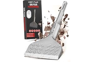 KSP-TEC - SDS Plus Fliesenmeißel 75 mm x 165 mm 20° abgewinkelt - Ideale Geometrie zum Entfernen von Fliesen und Fliesenkleber (SDS Plus Fliesenmeißel)