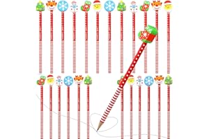 DOSOLSOLLASOL 50 pezzi Matite per Bambini Matite per Cartoni Animati di Natale con Gomma Migliori Regali per Feste Compleanno Premi Scolastici Natale