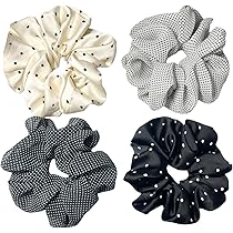 4er Pack übergroße Haargummis Aus Organza & Chiffon – Weiche Jumbo-Gummis Für Damen & Mädchen