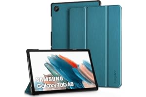EasyAcc Funda Carcasa Compatible con Samsung Galaxy Tab A8 10.5 2021/2022 (SM-X200/SM-X205, Ultra Slim PU Protectora Carcasa con Función de Soporte Compatible, Azul eléctrico