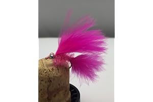BestCity Fly Fishing PRIME collection MINI Cats Whiskers Pink Fritz lures for trout Size 12 Pack of 8 UK Packed