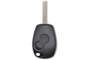 Lage Guscio per Chiave 2 Tasti compatibile con Renault Clio, Modus, Twingo, Kangoo, Wind - Telecomando Auto Cover Scocca Ricambio - con Lama (controllare compatibilità)