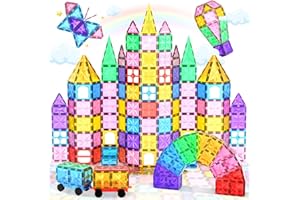 Lovchil 102 Piezas Bloques de Construcción Magnéticos, Bloques Magneticos Construccion Niños de 3 Años Construcciones Magneticas Niños Creatividad Educativos Juguetes para 3 4 5 6 7 8 Años Regalos