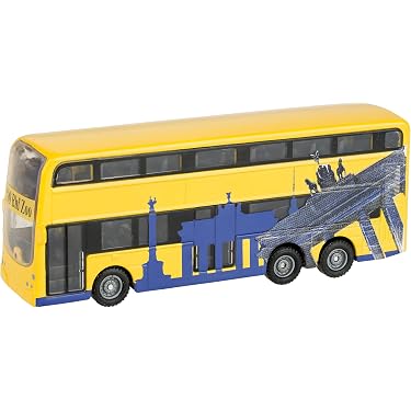 JTLB Mini-Bus-Modellauto – Gelber Trägheitsbus, 32 Cm – Robustes Kunststoffspielzeug Für Kinder Ab 3 Jahren – Auch Als Deko
