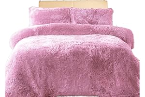 Comfort Collections Set copripiumino in pile super morbido e caldo, con federe, motivo orsacchiotto, colore: rosa, 230 x 220 cm circa